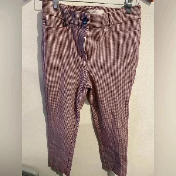 Loft the Sutton skinny work red/white pants - Picture 1 of 5